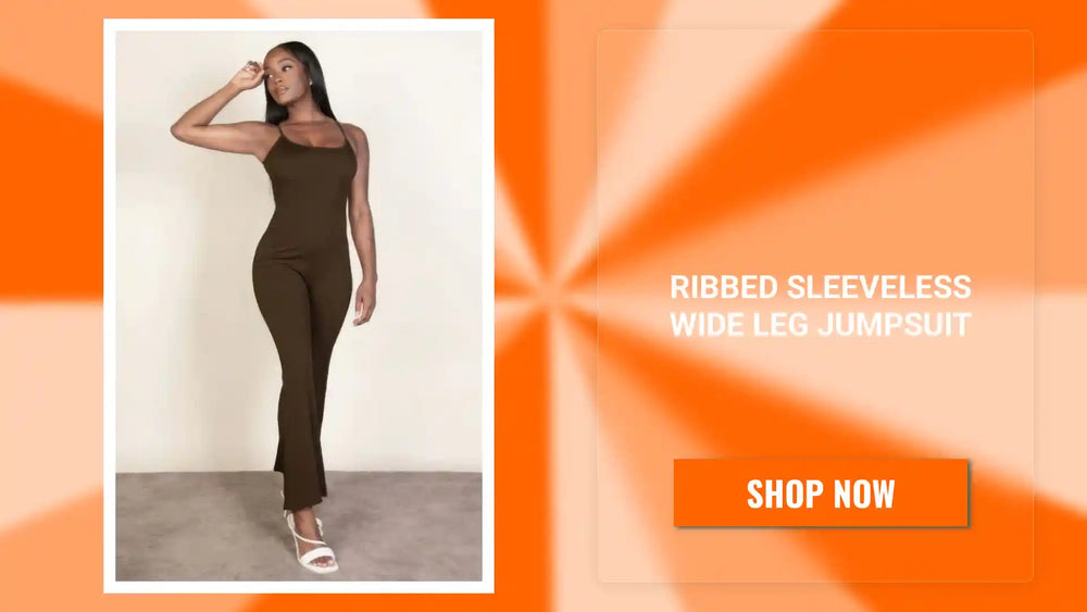 Ribbed sleeveless wide leg jumpsuit by@Outfy