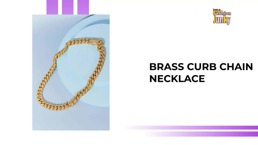 Brass Curb Chain Necklace by@Outfy