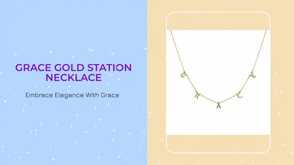 Grace Gold Station Necklace by@Outfy