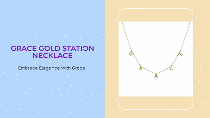Grace Gold Station Necklace by@Outfy