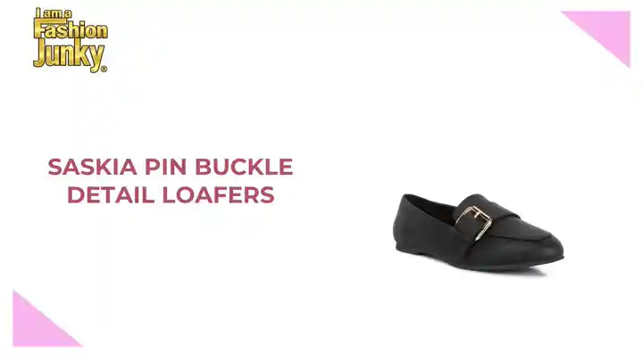 Saskia Pin Buckle Detail Loafers by@Outfy
