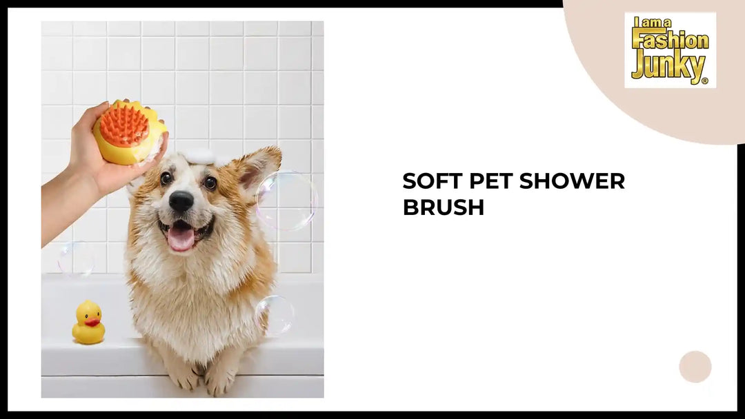 Soft Pet Shower Brush by@Outfy