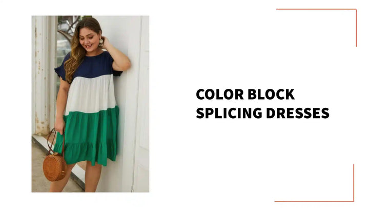 Color Block Splicing Dresses by@Outfy