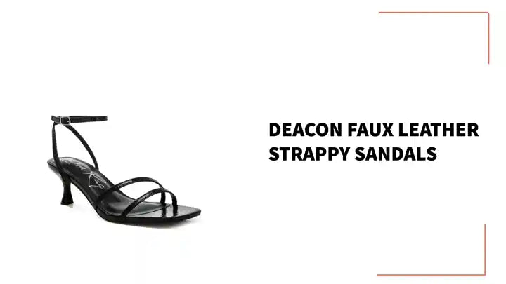 Deacon Faux Leather Strappy Sandals by@Outfy