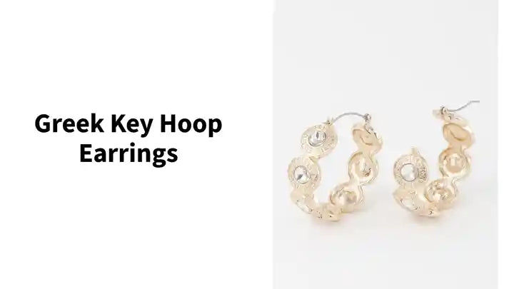 Greek Key Hoop Earrings by@Outfy