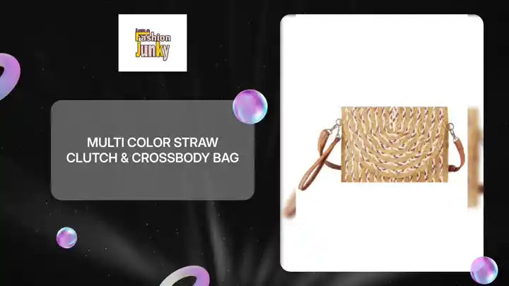 Multi Color Straw Clutch &amp; Crossbody Bag by@Outfy
