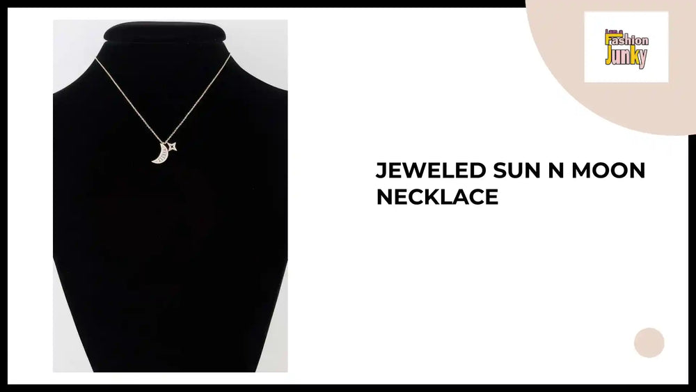 Jeweled Sun N Moon Necklace by@Outfy