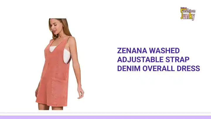 Zenana Washed Adjustable Strap Denim Overall Dress by@Outfy