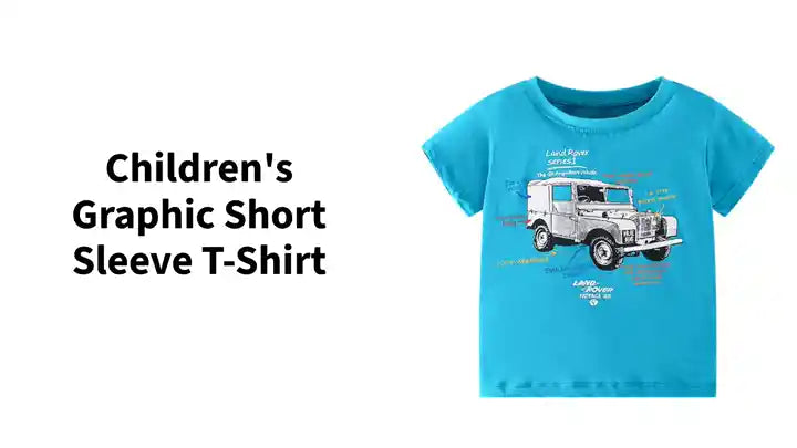 Children's Graphic Short Sleeve T-Shirt by@Outfy