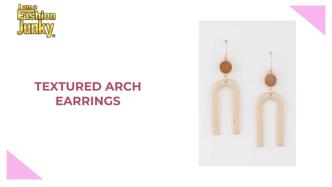 Textured Arch Earrings by@Outfy