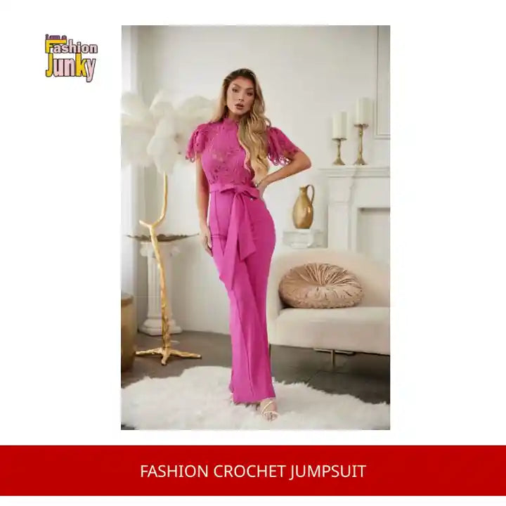 Fashion Crochet Jumpsuit by@Outfy