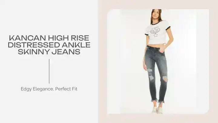 Kancan High Rise Distressed Ankle Skinny Jeans by@Outfy