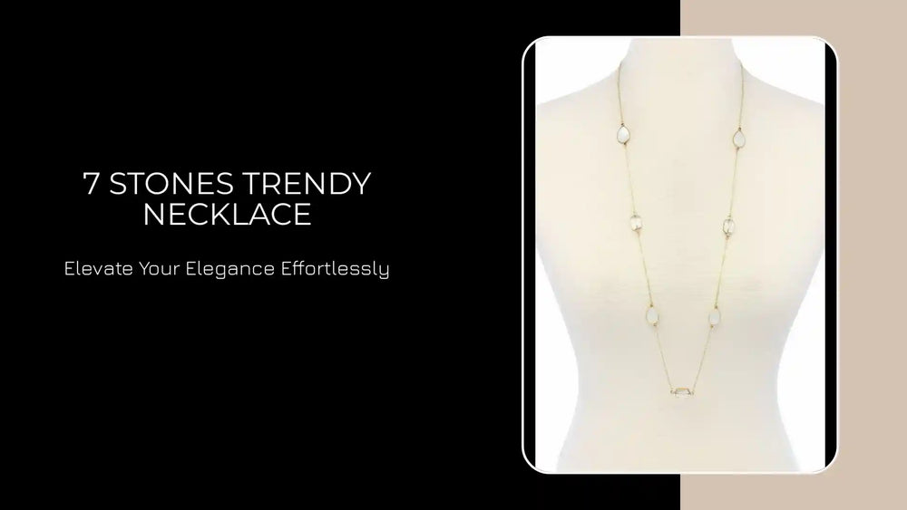 7 Stones Trendy Necklace by@Outfy