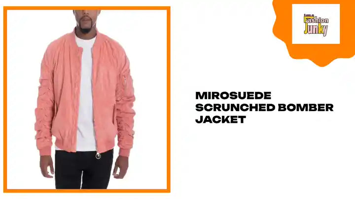 Mirosuede Scrunched Bomber Jacket by@Outfy