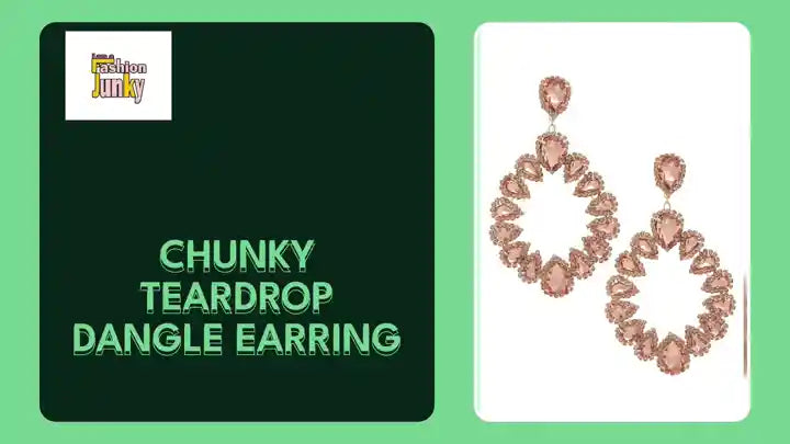 Chunky Teardrop Dangle Earring by@Outfy