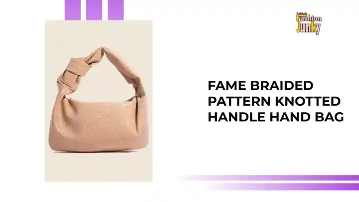 Fame Braided Pattern Knotted Handle Hand Bag by@Outfy