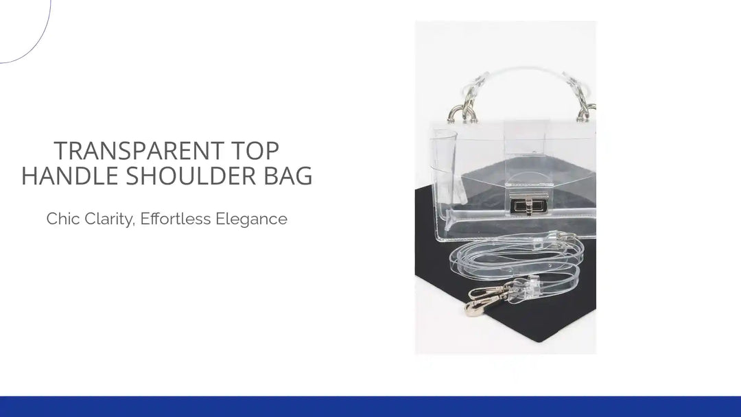 Transparent Top Handle Shoulder Bag by@Outfy