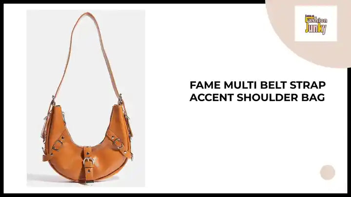 Fame Multi Belt Strap Accent Shoulder Bag by@Outfy