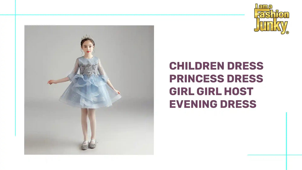 Children Dress Princess Dress Girl Girl Host Evening Dress by@Outfy