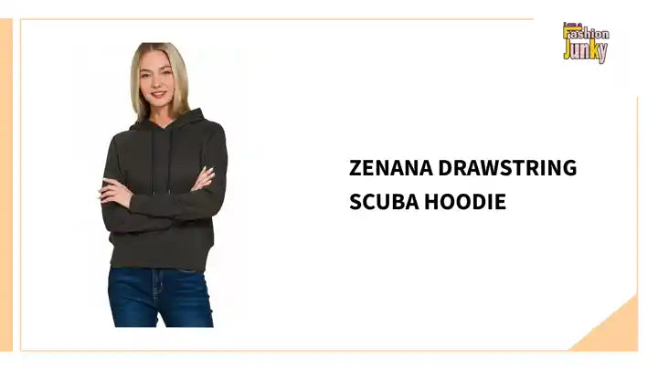 Zenana Drawstring Scuba Hoodie by@Outfy