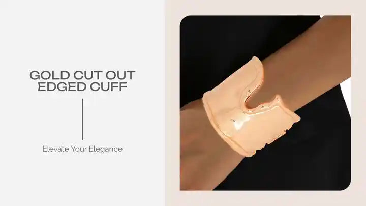 Gold Cut Out Edged Cuff by@Outfy
