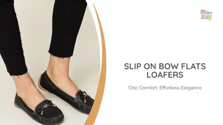 Slip On Bow Flats Loafers by@Outfy