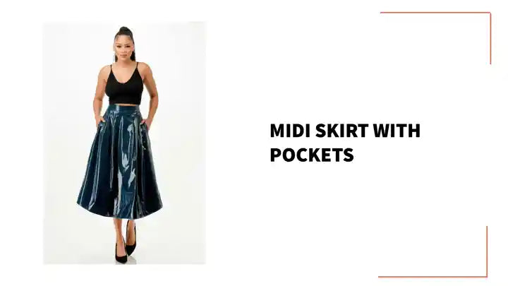 Midi Skirt With Pockets by@Outfy
