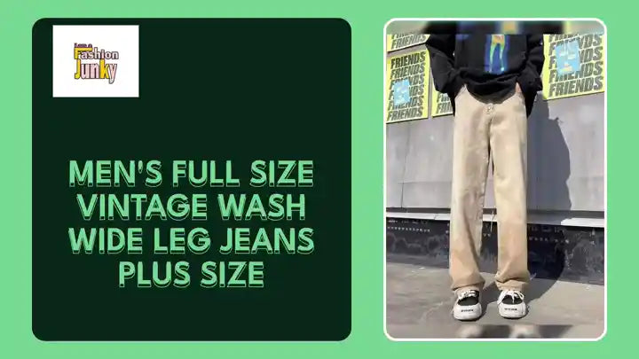 Men's Full Size Vintage Wash Wide Leg Jeans Plus Size by@Outfy