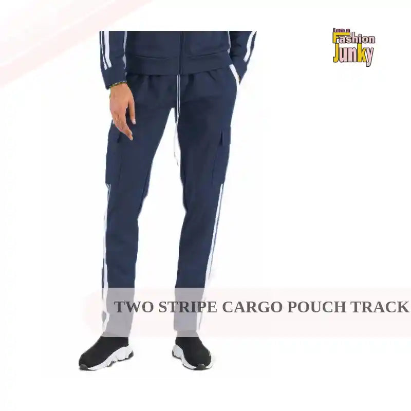 Two Stripe Cargo Pouch Track Pants by@Outfy