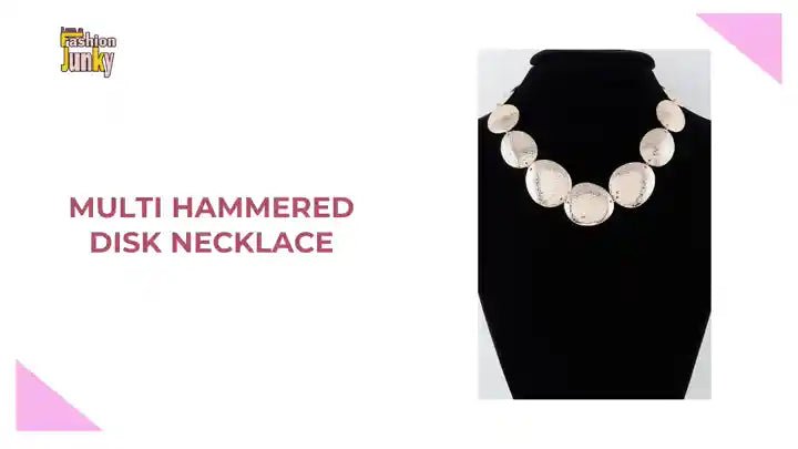 Multi Hammered Disk Necklace by@Outfy