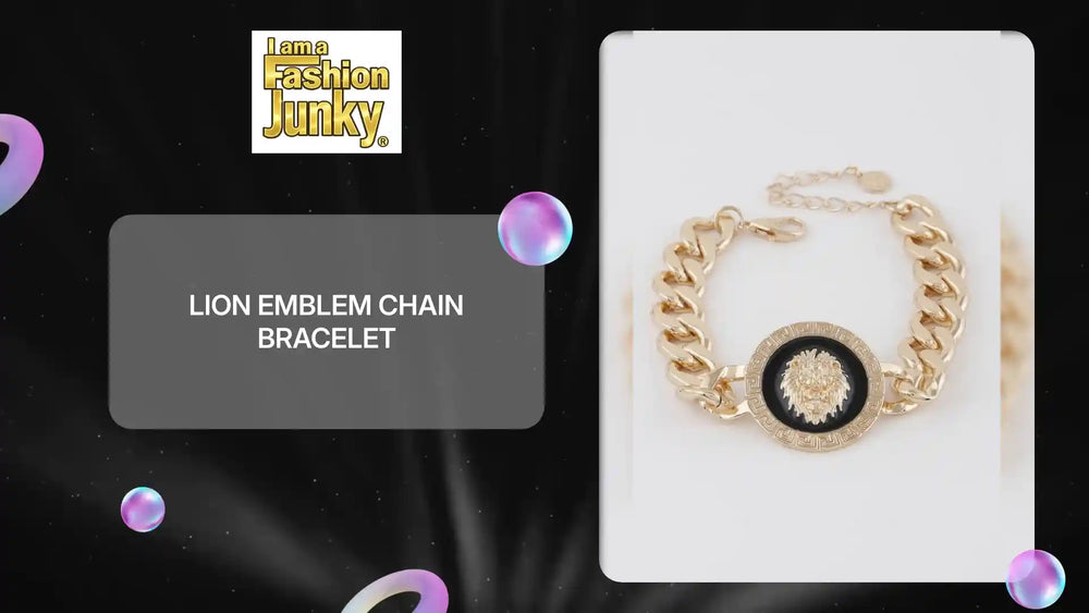 Lion Emblem Chain Bracelet by@Outfy