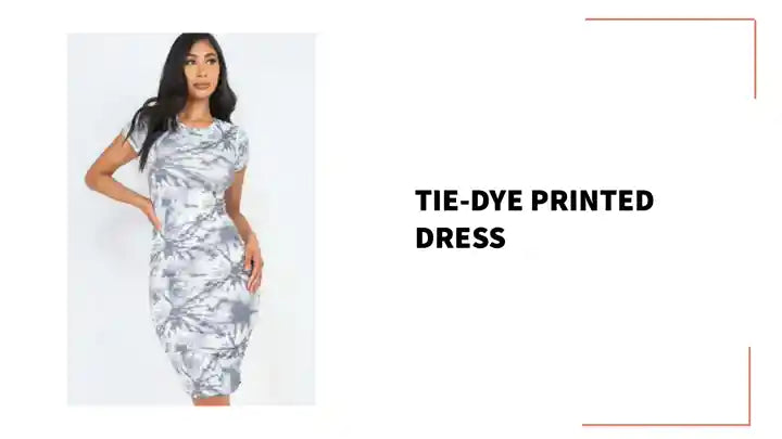 Tie-dye Printed Dress by@Outfy