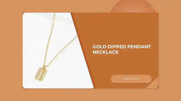 Gold Dipped Pendant Necklace by@Outfy