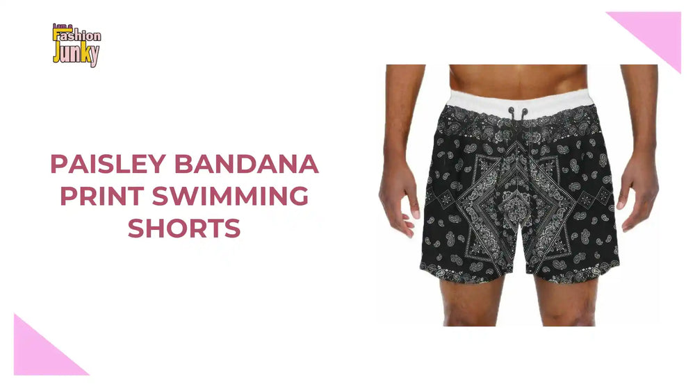 Paisley Bandana Print Swimming Shorts by@Outfy