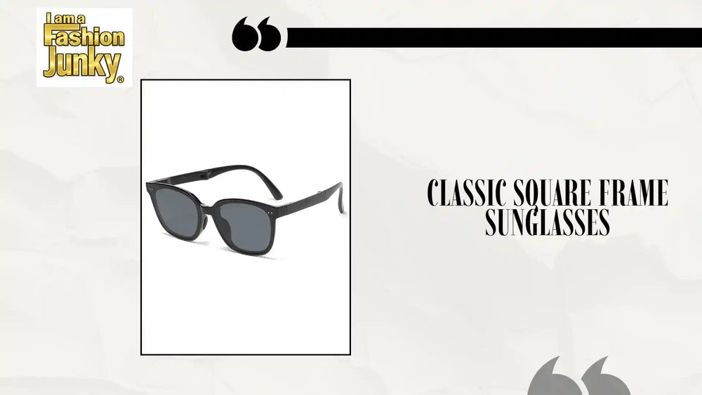 Classic Square Frame Sunglasses by@Outfy