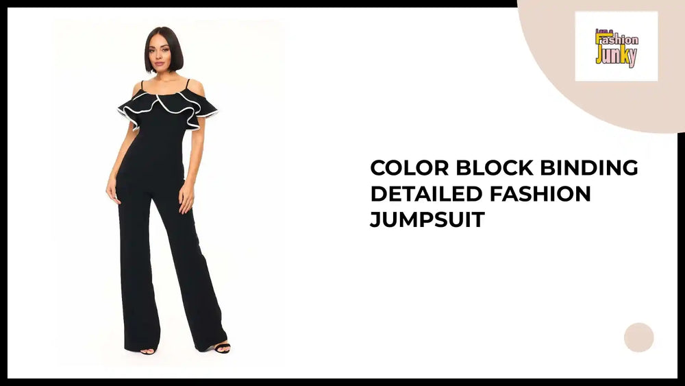 Color Block Binding Detailed Fashion Jumpsuit by@Outfy