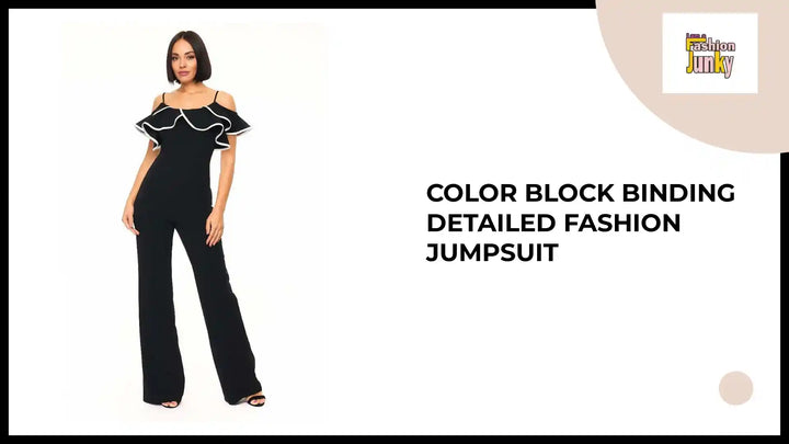Color Block Binding Detailed Fashion Jumpsuit by@Outfy