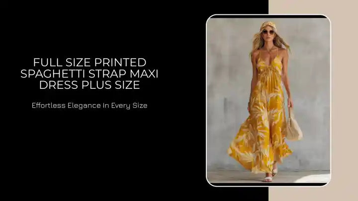 Full Size Printed Spaghetti Strap Maxi Dress Plus Size by@Outfy