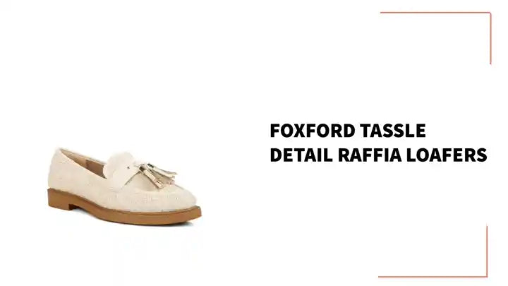 Foxford Tassle Detail Raffia Loafers by@Outfy