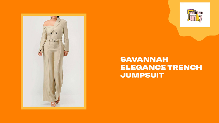 Savannah Elegance Trench Jumpsuit by@Outfy