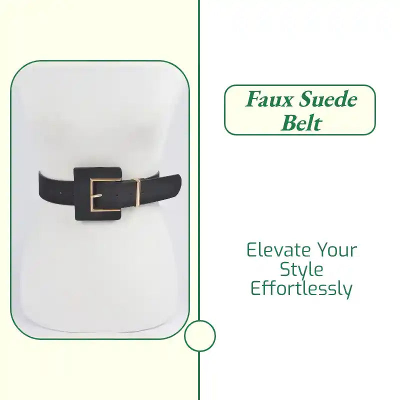Faux Suede Belt by@Outfy