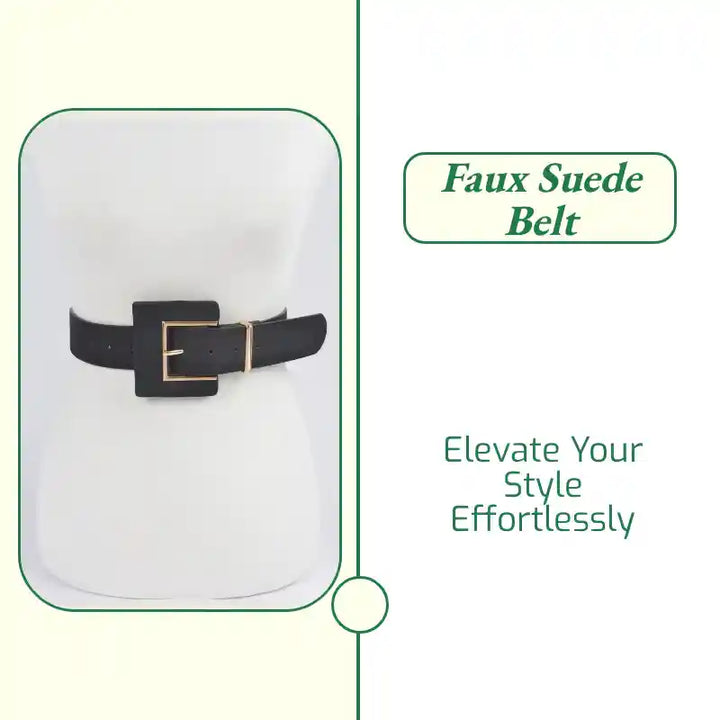 Faux Suede Belt by@Outfy
