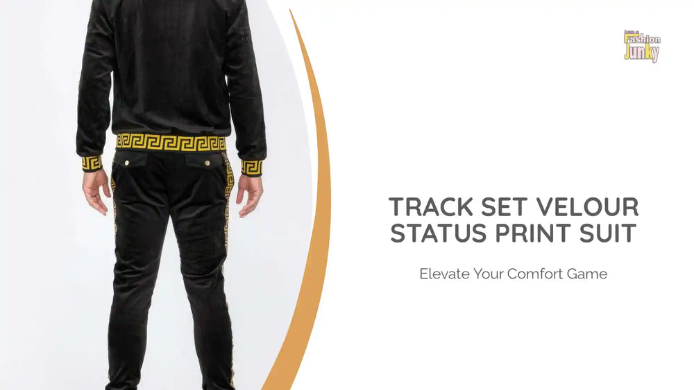 Track Set Velour Status Print Suit by@Outfy