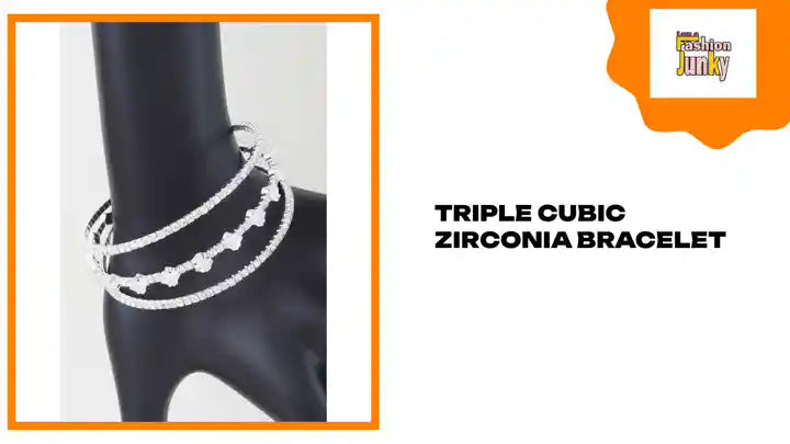 Triple Cubic Zirconia Bracelet by@Outfy