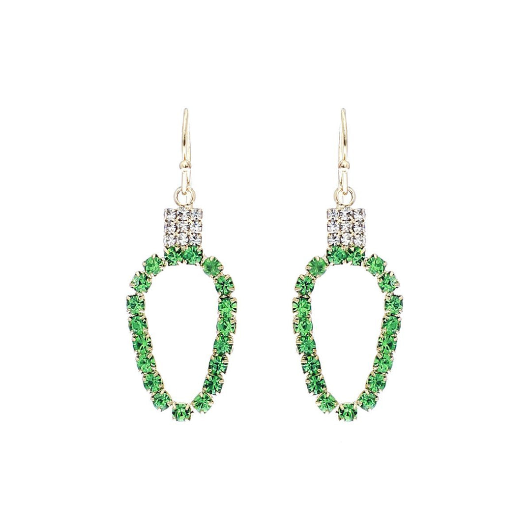 Subtle Elegance: Light Green Xmas Light Earring