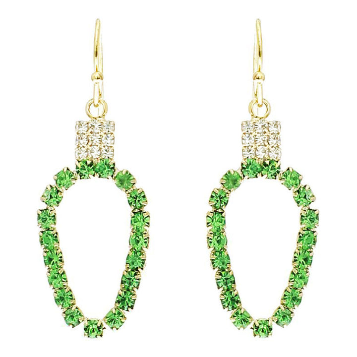 Subtle Elegance: Light Green Xmas Light Earring