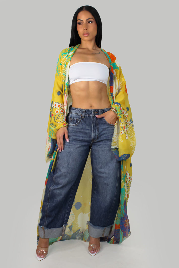 Keep it Light Cardigan- Yellow/Multi