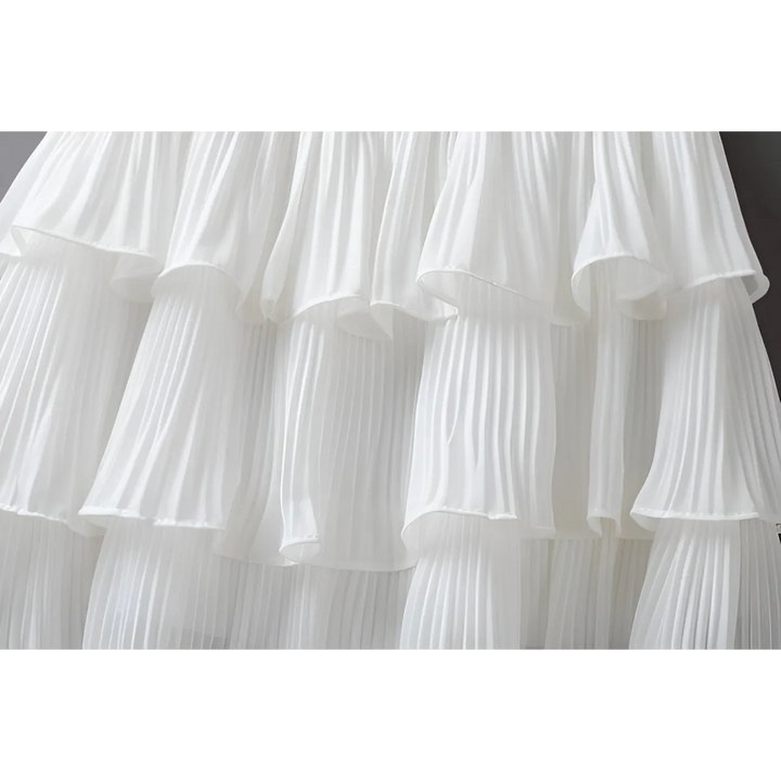 Boho Ruffle Mini Skirt With Elastic Waist