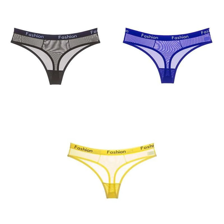 Set Of 3 See-Through Sports Thongs
