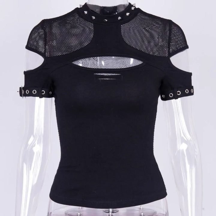Sexy Hollow Open Chest Rivet T
